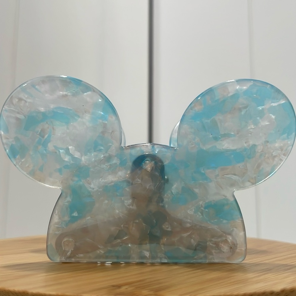 Mickey Blue and Clear Hair Claw Clip New With Tag